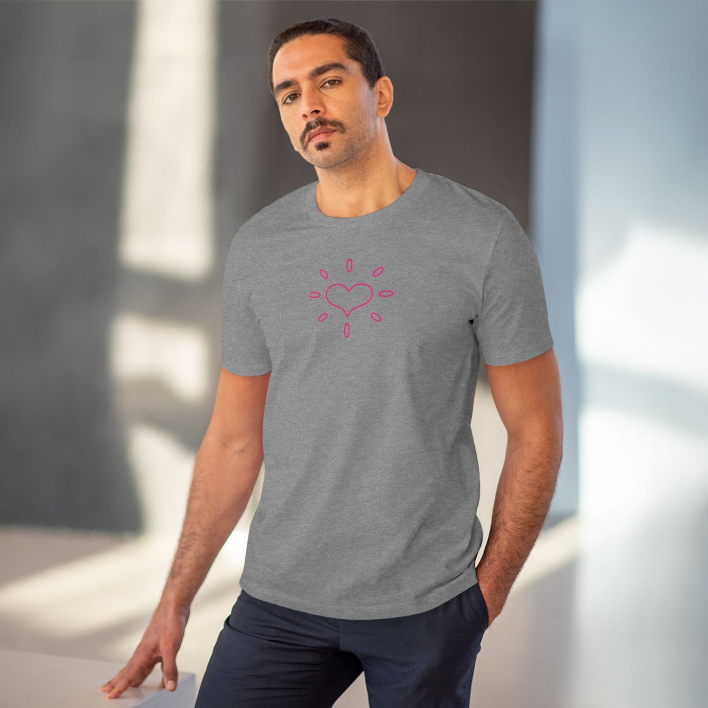 'GIVE HEART' Outline Organic T-shirt - Unisex