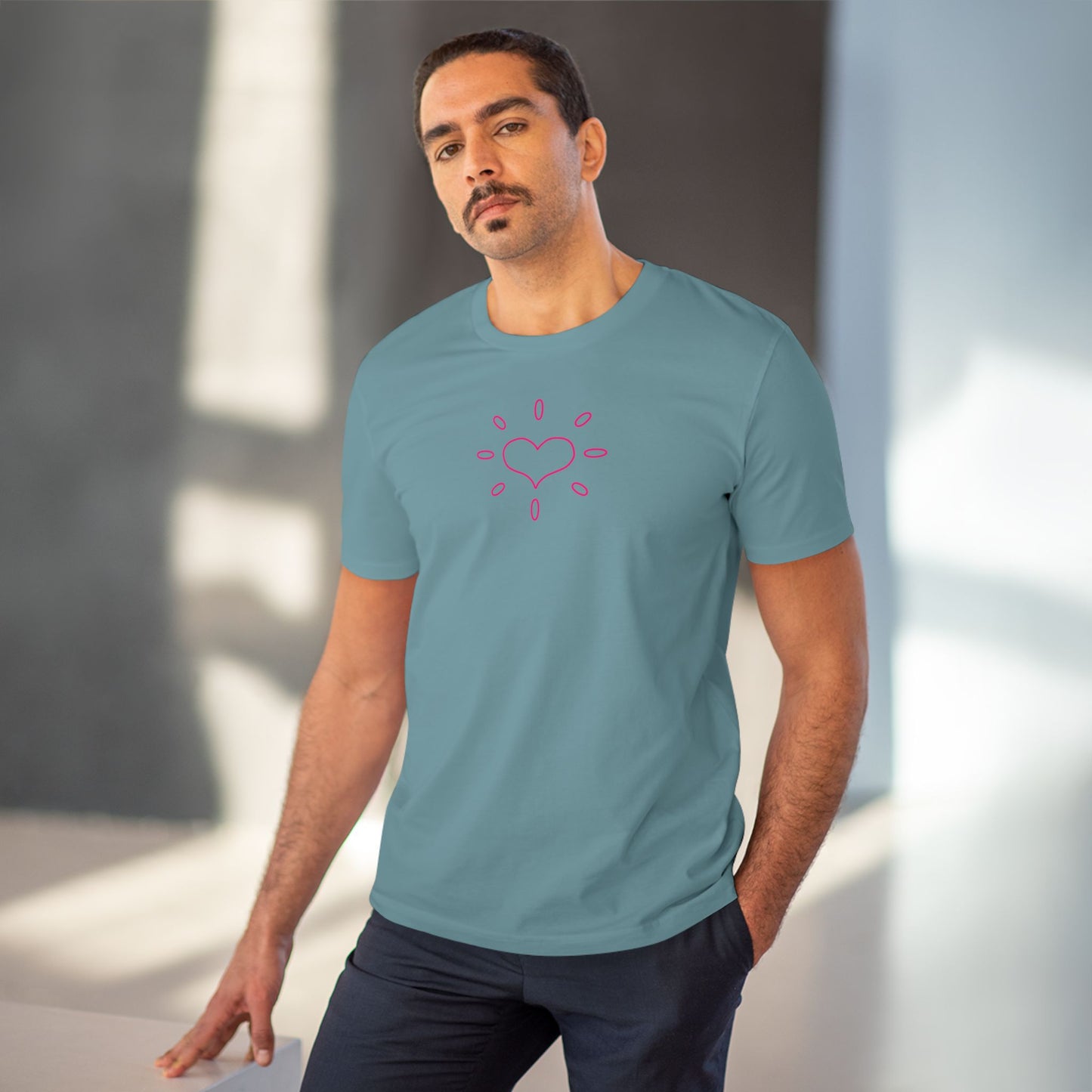 'GIVE HEART' Outline Organic T-shirt - Unisex