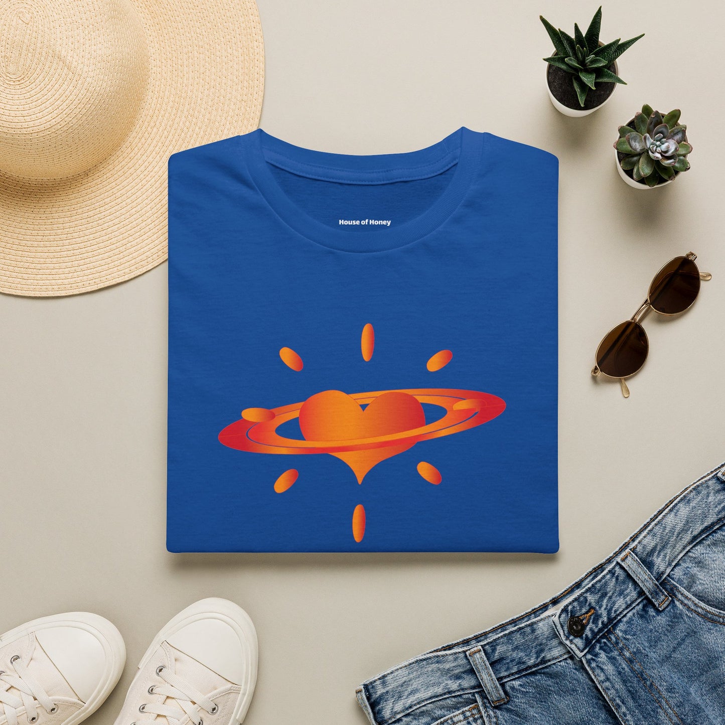 'Planet Love' Organic Creator T-shirt - Journey to the DEEP HOUSE Nebula and bask in the radiance of PLANET LOVE!