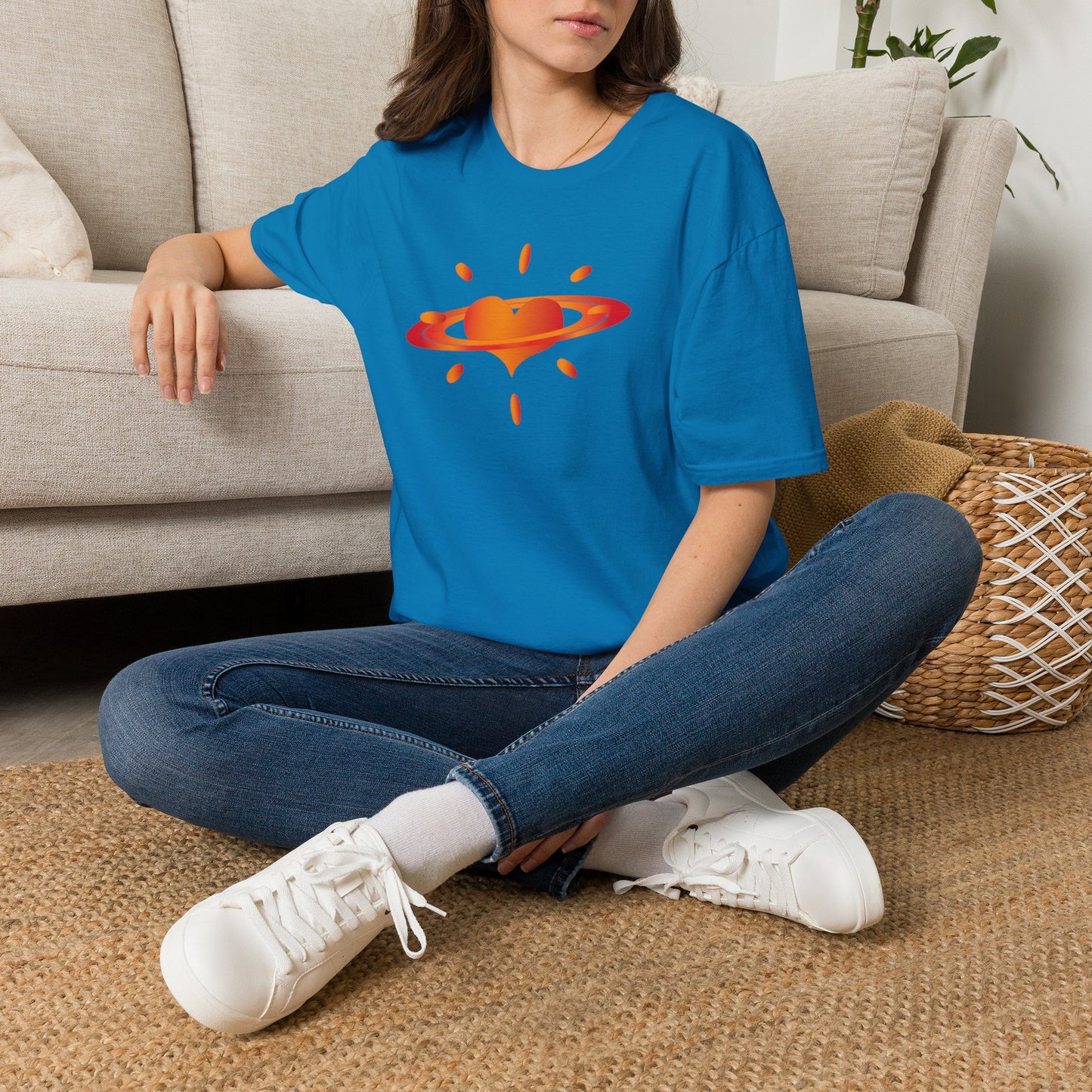 'Planet Love' Organic Creator T-shirt - Journey to the DEEP HOUSE Nebula and bask in the radiance of PLANET LOVE!