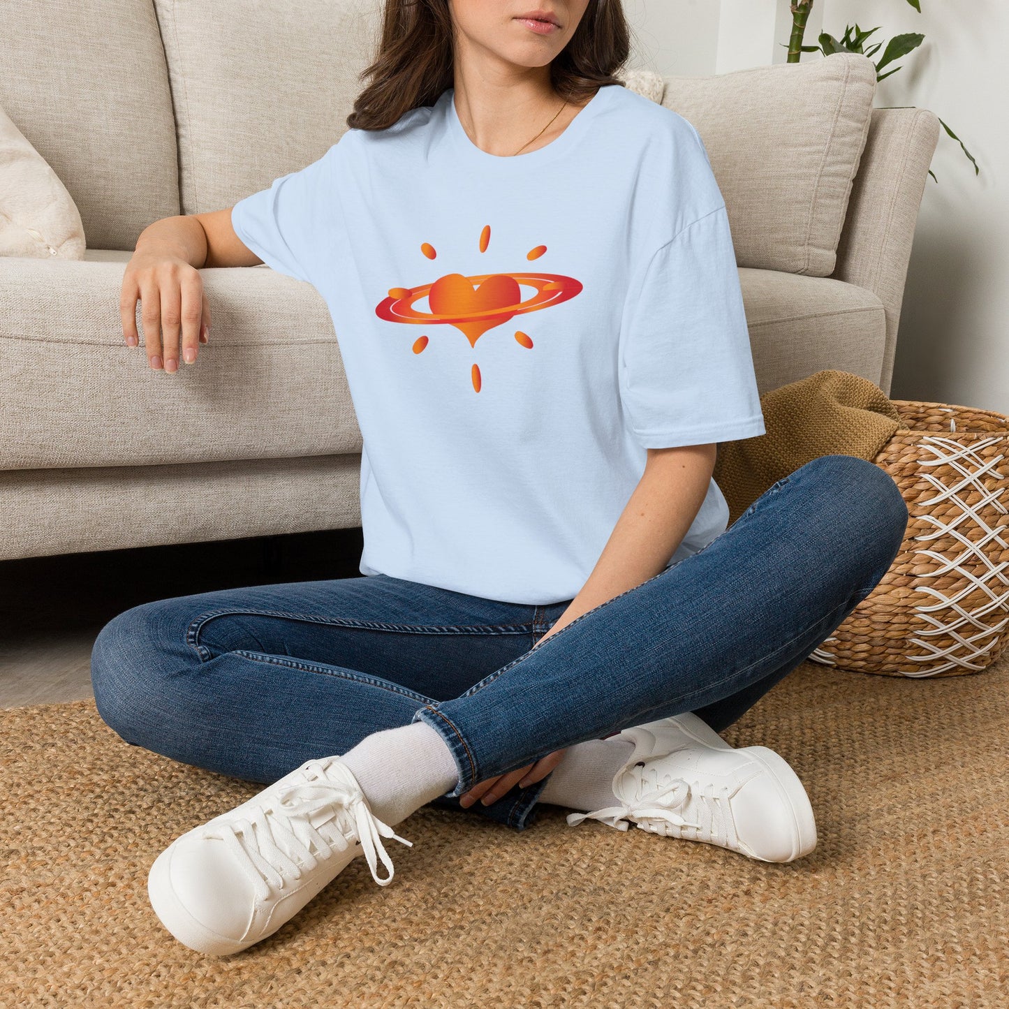 'Planet Love' Organic Creator T-shirt - Journey to the DEEP HOUSE Nebula and bask in the radiance of PLANET LOVE!